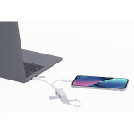 Hub USB de aluminio reciclado con soporte para móvil y mosquetón sexta vista