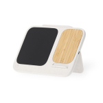 Soporte de móvil con cargador inalámbrico y pizarra digital segunda vista