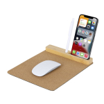 Alfombrilla de corcho con soporte para móvil y bolígrafos segunda vista