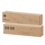 Hub USB de aluminio reciclado con 3 puertos USB 2.0 y Tipo C