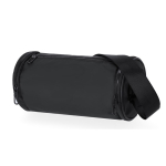 Bolso bandolera cilíndrico de PU con bolsillos de acceso rápido segunda vista