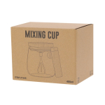 Taza mezcladora de borosilicato con tapadera con agitador eléctrico vista con caja