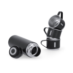 Botella de acero inoxidable antigoteo de 420ml y 3 tazas de 150ml quinta vista