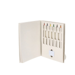 Set ecológico de dibujo con lápices de colores eternos y bloc de notas color blanco