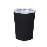 Vaso térmico de acero inoxidable con tapa a presión y dosificador 350ml color negro primera vista