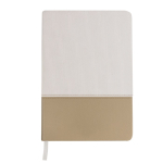 Libreta bicolor de suave pana de poliéster y PU  hojas lisas A5 color natural primera vista