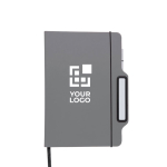 Libreta de tapa rígida y soporte lateral para el móvil hojas lisas A5 vista principal