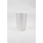 Vaso de plástico sin BPA traslúcido con bordes de 500ml color translúcido