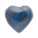 Chocolate en forma de corazón con embalaje individual personalizable 5g color azul segunda vista
