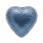Chocolate en forma de corazón con embalaje individual personalizable 5g color azul