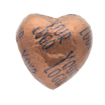 Chocolate en forma de corazón con embalaje individual personalizable 5g color bronce