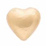Chocolate en forma de corazón con embalaje individual personalizable 5g color dorado