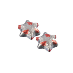 Chocolate en forma de estrella en embalaje individual personalizable 4g color plateado tercera vista