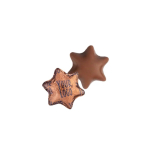 Chocolate en forma de estrella en embalaje individual personalizable 4g color bronce