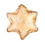 Chocolate en forma de estrella en embalaje individual personalizable 4g color dorado