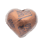 Chocolate con leche en forma de corazón con relleno cereza 10g color bronce