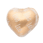 Chocolate con leche en forma de corazón con relleno cereza 10g color dorado segunda vista