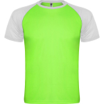 Camiseta de deportes de manga corta unisex de poliéster 140 g/m2 Roly color verde fluorescente