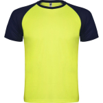 Camiseta de deportes de manga corta unisex de poliéster 140 g/m2 Roly color amarillo fluorescente