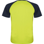 Camiseta de deportes de manga corta unisex de poliéster 140 g/m2 Roly color amarillo fluorescente segunda vista trasera