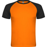 Camiseta de deportes de manga corta unisex de poliéster 140 g/m2 Roly color naranja fluorescente