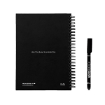 Libreta reutilizable tapa dura con escaneo InfiniteBook A5 tinta negra color negro segunda vista