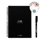 Libreta reutilizable tapa dura con escaneo InfiniteBook A5 tinta negra color negro novena vista