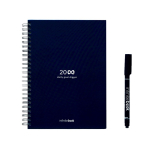 Libreta reutilizable tapa dura con escaneo InfiniteBook A5 tinta negra color azul marino