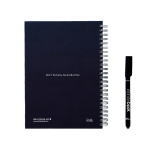 Libreta reutilizable tapa dura con escaneo InfiniteBook A5 tinta negra color azul marino segunda vista