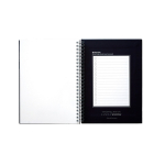 Libreta reutilizable tapa dura con escaneo InfiniteBook A5 tinta negra color azul marino tercera vista