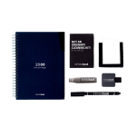 Libreta reutilizable tapa dura con escaneo InfiniteBook A5 tinta negra color azul marino sexta vista