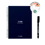Libreta reutilizable tapa dura con escaneo InfiniteBook A5 tinta negra color azul marino septima vista