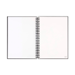 Libreta hecha en Europa tapa dura InfiniteBook A5 tinta negra color negro tercera vista
