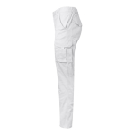 Pantalón de trabajo unisex con bolsillos 290 g/m2 Velilla color blanco tercera vista