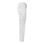 Pantalón de trabajo unisex con bolsillos 290 g/m2 Velilla color blanco cuarta vista