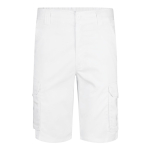 Bermudas elásticas bolsillos algodón y poliéster 240 g/m2 Velilla color blanco segunda vista