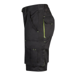 Bermudas elásticas para trabajo algodón y poliéster 240 /m2 color amarillo tercera vista