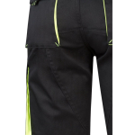 Bermudas elásticas para trabajo algodón y poliéster 240 /m2 color amarillo sexta vista