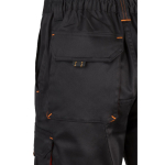 Bermudas elásticas para trabajo algodón y poliéster 240 /m2 color naranja sexta vista