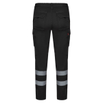 Pantalón de trabajo unisex con reflectantes 240 g/m2 Velilla color negro