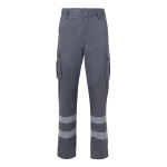 Pantalón de trabajo unisex con reflectantes 240 g/m2 Velilla color gris segunda vista