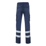 Pantalón de trabajo unisex con reflectantes 240 g/m2 Velilla color azul marino