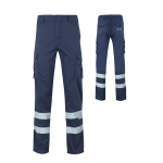 Pantalón de trabajo unisex con reflectantes 240 g/m2 Velilla vista principal