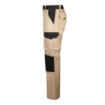 Pantalón de trabajo sarga algodón y poliéster 240 g/m2 Velilla color beige tercera vista
