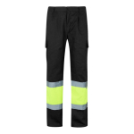 Pantalón trabajo algodón poliéster reflectantes 210 g/m2 Velilla color negro segunda vista