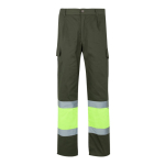 Pantalón trabajo algodón poliéster reflectantes 210 g/m2 Velilla color verde militar segunda vista
