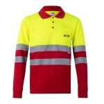 Polo laboral de manga larga con reflectantes 160 g/m2 Velilla vista principal