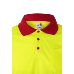 Polo de trabajo manga larga grande de poliéster 160 g/m2 Velilla color rojo quinta vista