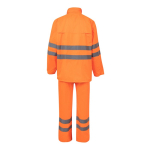 Traje de lluvia poliéster trabajo reflectantes 130 g/m2 Velilla color naranja fluorescente