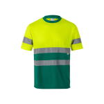 Camiseta laboral grande reflectantes poliéster 140 g/m2 Velilla color verde segunda vista